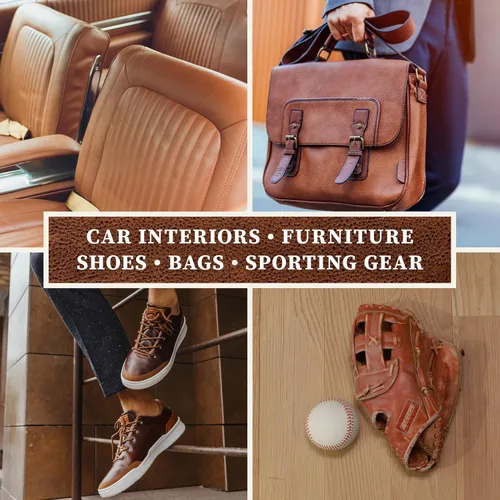 Vista 5 de Kit de limpieza y acondicionador de cuero Lexol para asientos e interiores de automóviles, sofás y muebles, zapatos y botas, guantes de béisbol