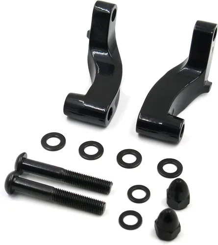 Vista 4 de MT387-BK Adaptador de Montaje de Espejos Negros Compatible con H-D Heritage Flstc Fxcwc Super Glide Fxdc Wide