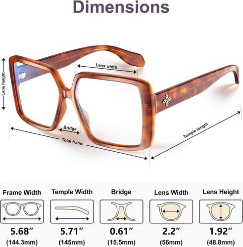 Vista 4 de VISOONE - Lentes de lectura progresivas multifocales de gran tamaño con bloqueo de luz azul y antiniebla, elegantes, para mujeres, Harvard