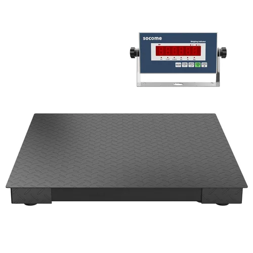 Vista 8 de Báscula industrial de piso de 24 x 24 pulgadas, báscula de palet de precisión con indicador digital, báscula de pesaje resistente para banco de piso
