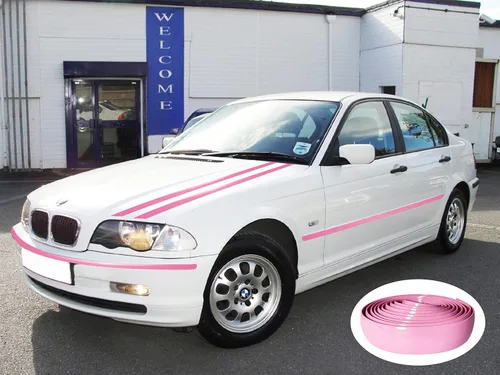 Vista 13 de Tira de moldura decorativa rosa suave para coche/motocicleta, autoadhesiva, universal para exterior e interior, salpicadero, parachoques, ventana