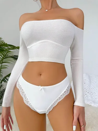 Vista 5 de Milumia Tanga Tanga con anillo de corazón para mujer, ropa interior traviesa