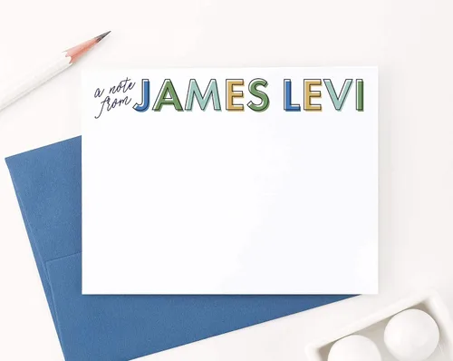 Vista 3 de Papelería personalizada de agradecimiento para niños, papelería plana personalizada para niños, papelería linda para niños con notas