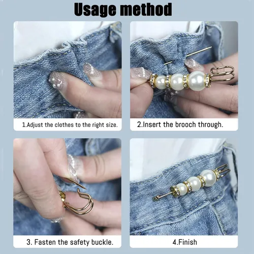 Vista 4 de Broche de perlas de moda, suéter chal perla, elegante y a la moda, mejora tu temperamento, adecuado para una variedad de ocasiones para llevar