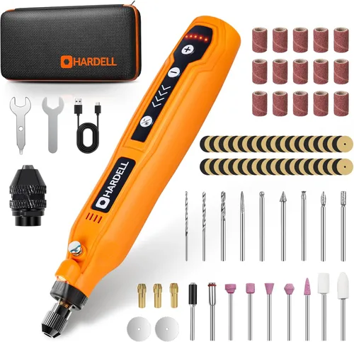 Vista 13 de HARDELL Kit de herramientas rotativas inalámbricas, kit de 5 velocidades