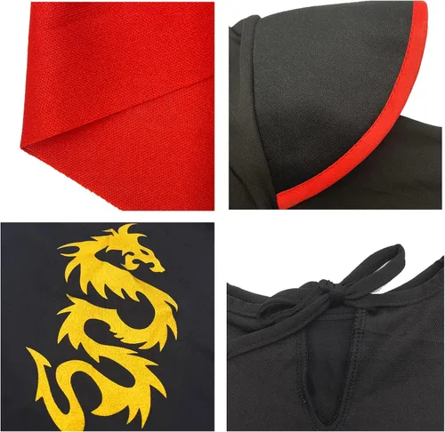 Vista 5 de SATKULL Ninja Deluxe Costume Set for Kids Muscle Ninja Costume