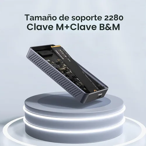 Vista 7 de ACASIS Carcasa SSD M.2 NVMe de 40 Gbps, con ventilador de refrigeración, TBU 405 para M1 M2 Pro/Max, compatible con USB4/USB3.2/3.1/3.0/2.0, soporte