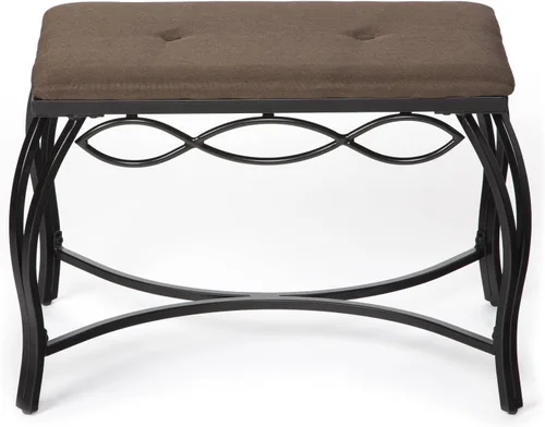 Vista 16 de Mango Steam Vienna White Bench - Banco de entrada, con recubrimiento en polvo, tapizado, ahorro de espacio