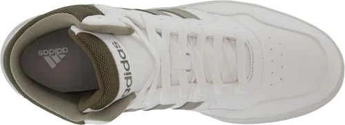 Vista 5 de adidas Hoops 3.0 Mid - Tenis de baloncesto para hombre, blancoplateado guijarroverde oliva, talla 9.5, BlancoPlata GuijarroEstratos Oliva