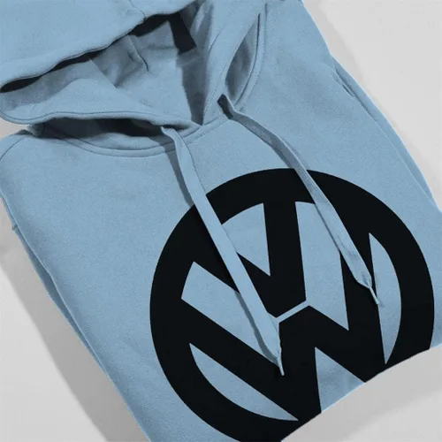 Vista 4 de Volkswagen Sudadera con capucha negra VW Classic Logo Mujer