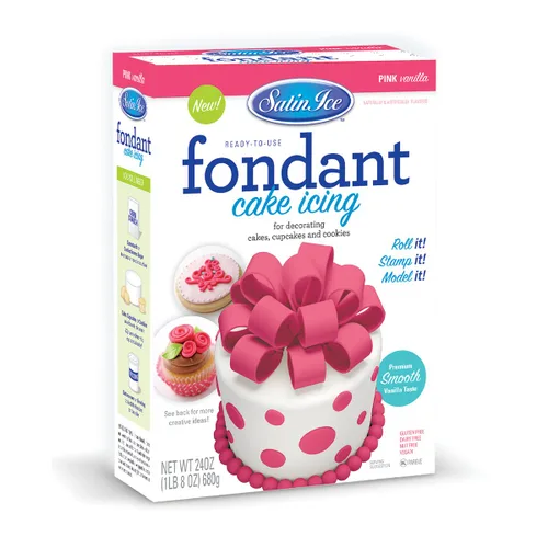 Vista 14 de Fondant de satén de Satin Ice para decorar pasteles, negro (4.4 onzas)