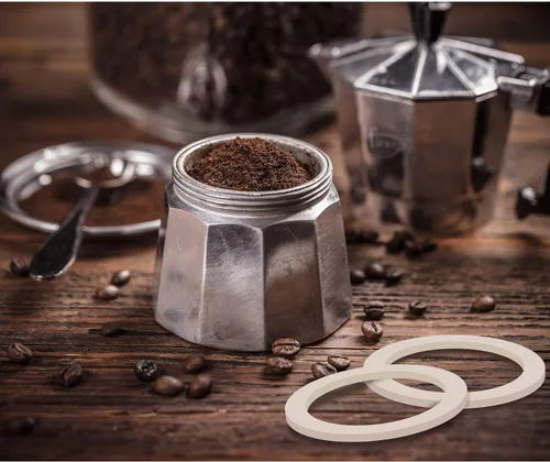 Vista 5 de Fino Junta de repuesto para cafetera espresso de 3 tazas, silicona, juego de 4