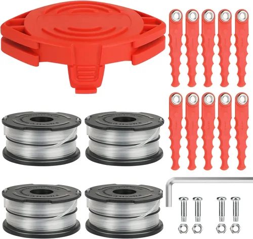 Vista 9 de DF-065 90517175 - Línea de repuesto para recortadora de hilo compatible con Black Decker GH710 GH700 GH750 DF-065-BKP, línea de recambios