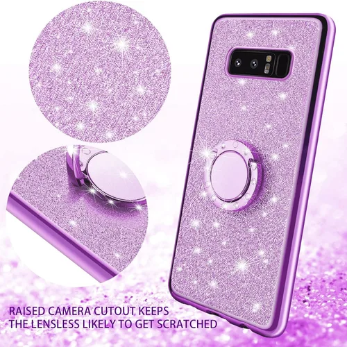 Vista 8 de Funda para Samsung Note 8 de 6.3 pulgadas, para Galaxy Note 8, a prueba de golpes, con correa y soporte para anillo, para Samsung Galaxy Note 8