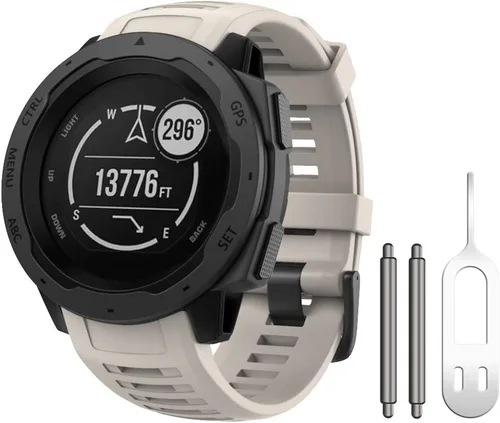 Vista 41 de NotoCity Correa de repuesto para Garmin Instinct, silicona suave, compatible con Garmin Instinct 2/Solar/Tactical(verde militar)