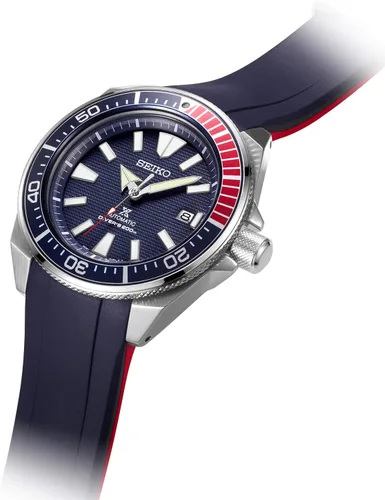 Vista 4 de Crafter Blue CB09 - Correa de goma de repuesto para reloj Seiko Samurai Prospex automático de buceo SRPB51, SRPB09, SRPB53, SBDY007, SBDY009