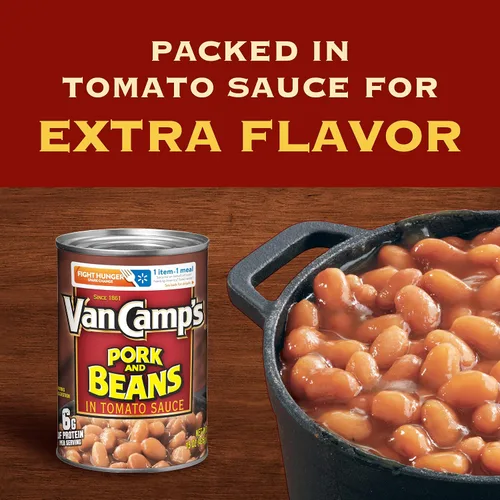 Vista 3 de Van Camp's Frijoles con Cerdo, Frijoles Enlatados, 15 oz