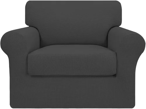 Vista 49 de Easy-Going Funda elástica de sofá de 4 piezas de gran tamaño para perros, funda de sofá lavable para 3 cojines separados, protector de muebles Negro