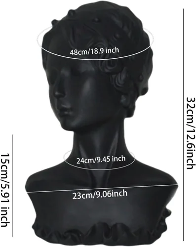 Vista 6 de Soporte de maniquí de exhibición de joyas, soporte portátil para aretes de cabeza de maniquí femenino, estante para collares, joyas, mesa