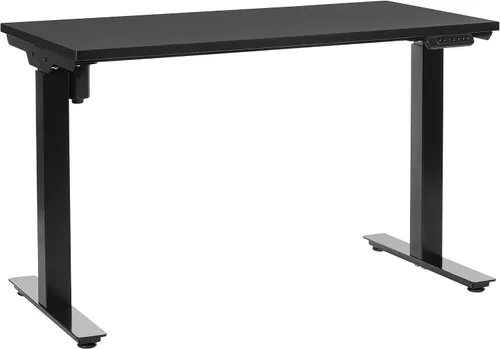 Vista 5 de Office Star Prado - Mesa motorizada de altura ajustable de 4 pies con control de memoria programable de 4 posiciones, parte superior negra y base
