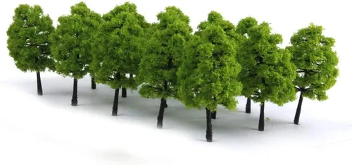 Vista 2 de Paquete de 70 árboles de tren de árboles de modelo mixto, paisaje de ferrocarril, diorama, árbol de arquitectura, árboles para bricolaje, paisajes