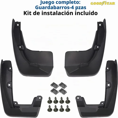 Vista 6 de Aletas antibarro Goodyear para Honda CR-V 2017-2022, par, termoplástico resistente, ajuste personalizado, fácil de instalar, durabilidad