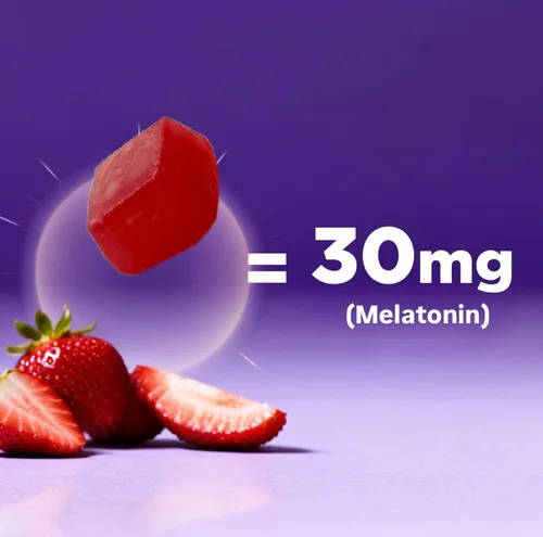 Vista 6 de Vitamatic Melatonina sin azúcar, 30 mg por gomita, 60 porciones, 60 gomitas vegetarianas, suplemento que no forma hábito (60 unidades (paquete de 2))