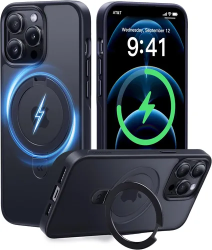 Vista 55 de CASEKOO - Funda diseñada para iPhone 14 Pro con soporte magnético invisible [protección contra caídas de grado militar] [compatible con MagSafe]