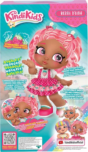 Vista 7 de Kindi Kids Perfumadas Sisters - Muñeca de juego preescolar de 10 pulgadas - Berri D'Lish