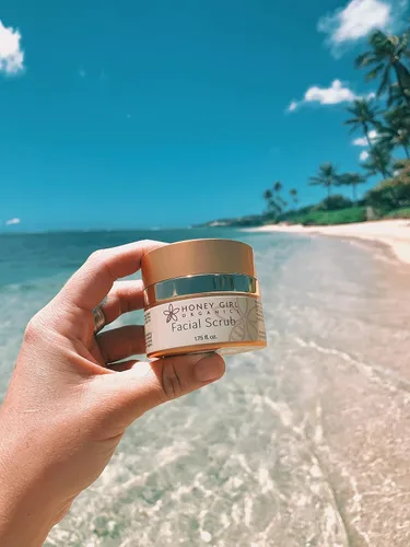 Vista 6 de Honey Girl Organics Exfoliante facial, hidratante y exfoliante, combate el acné, las líneas finas y las arrugas, exfoliante facial 100% natural