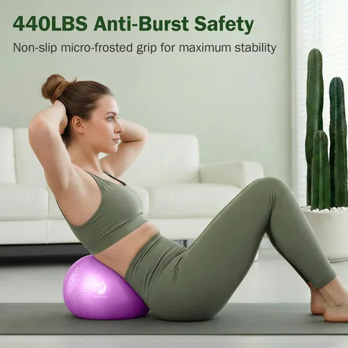 Vista 28 de Slim Panda Pilates Ball, 9 Inch Small Exercise Ball, Anti Burst Mini Yoga Ball for Stability, Workout, Barre, Core Strength, Physical Therapy