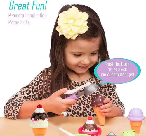 Vista 6 de Dulces Regalos Liberty Imports, juego de helados con puesto de comida rápida para niños