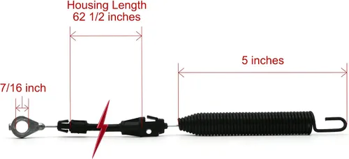 Vista 2 de Cable de embrague de repuesto compatible para cortacésped 532 40 83-19, 532 43 51-10, 408319 , 435110