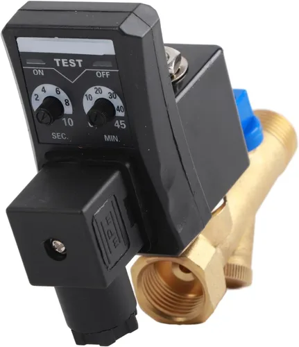 Vista 9 de Válvula de drenaje automática, G1/2 DN15 AC110V Válvula de drenaje cronometrada electrónica automática para gestión de condensados de compresor
