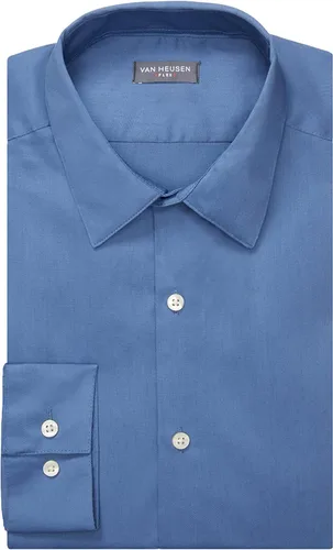 Vista 3 de Van Heusen Camisa de vestir para hombre, ajuste delgado, cuello flexible, elástica, sólida