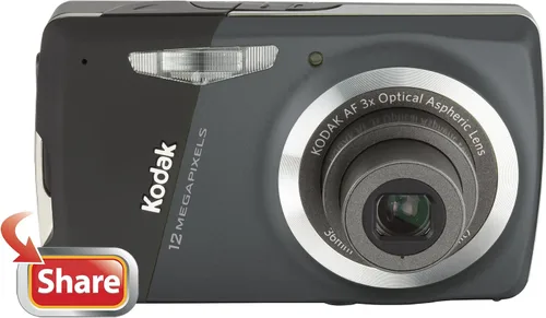 Vista 2 de Kodak Easyshare M530 - Cámara digital de 12 MP con zoom óptico gran angular de 3x y LCD de 2,7 pulgadas (carbono)