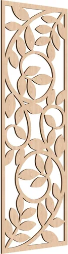 Vista 145 de 9 3/8"W x 24 3/8"H x 1/4"T Utica Decorativo Fretwork Madera Paneles de Pared, Abedul