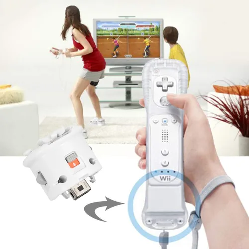 Vista 5 de GIRIAITUS Adaptador Wii Motion Plus - Controlador de sensor de movimiento remoto externo - Blanco, paquete de 2