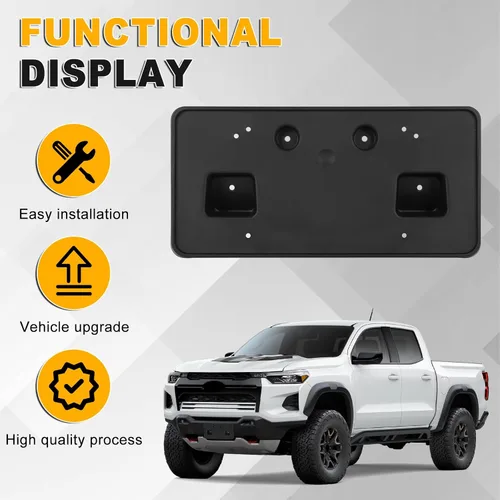 Vista 5 de Marco de matrícula frontal compatible con Chevy Colorado ZR2 2023 2024 2025, soporte de montaje para marco de matrícula, repuesto # 85553155