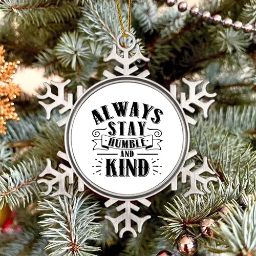 Vista 5 de Adornos decorativos de Navidad de copo de nieve de metal de 3 pulgadas, adorno de recuerdo de Navidad, regalo inspirador, adornos colgantes