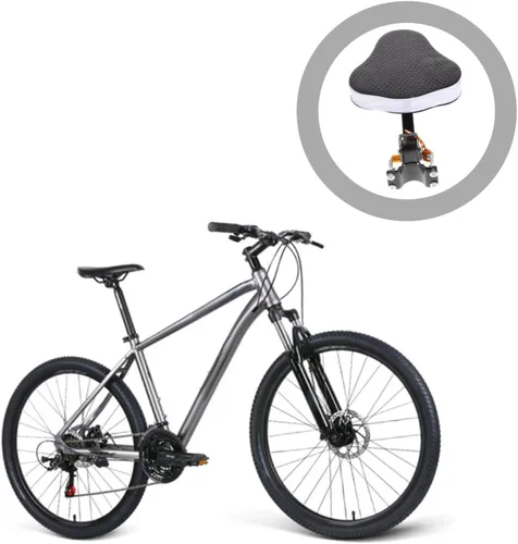 Vista 8 de Cómodo asiento de bicicleta para bicicletas de montaña Asiento de bicicleta montado delantero con cojín Color de liberación rápida