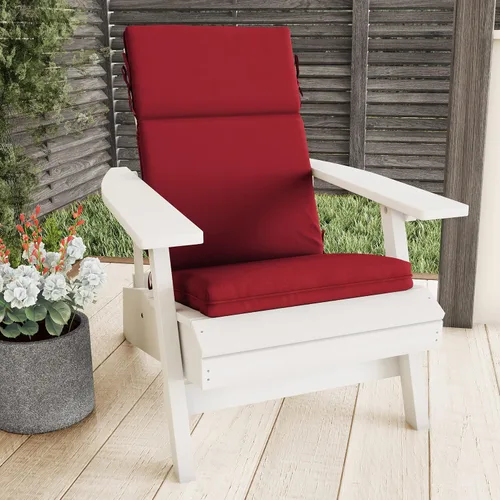 Vista 8 de Lavish Home Cojines para silla de respaldo alto, 45 pulgadas de largo x 21.5 pulgadas de ancho x 3 pulgadas de alto, color rojo, 4