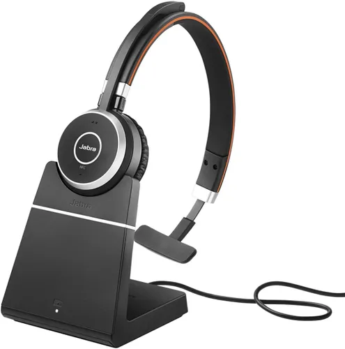 Vista 9 de Jabra Evolve 65 SE - Auriculares inalámbricos mono - Auriculares Bluetooth con micrófono de cancelación de ruido, batería de larga duración