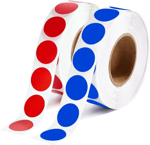 Vista 25 de 2000 Pcs Round Stickers 1/2 Inch Color Circle Red Green Dot Stickers Small Code Labels for Office Shop Yard Sale Home Classroom Marking Rojo+Verde