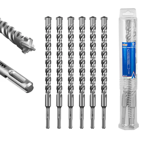 Vista 48 de SALI 10 brocas de martillo giratorio SDS Plus de 1/2 x 6 pulgadas, kit de broca para hormigón, material de carburo de doble rosca de tipo cruzado