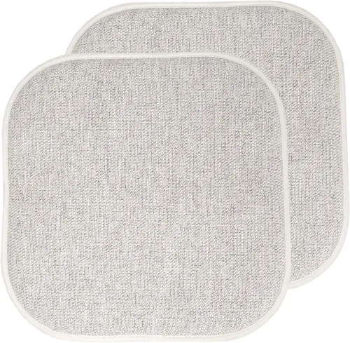 Vista 112 de Sweet Home Collection Cojines de espuma viscoelástica para silla, antideslizantes, diseño de panal de abeja, 16 x 16 pulgadas, paquete de 2