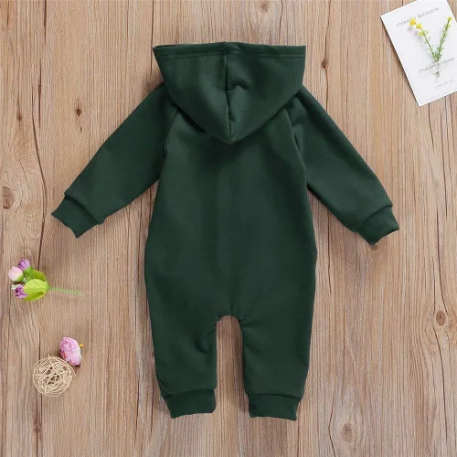 Vista 17 de FYBITBO Mameluco con capucha y cremallera para bebés, niños y niñas, mameluco de manga larga para otoño e invierno, ropa cálida