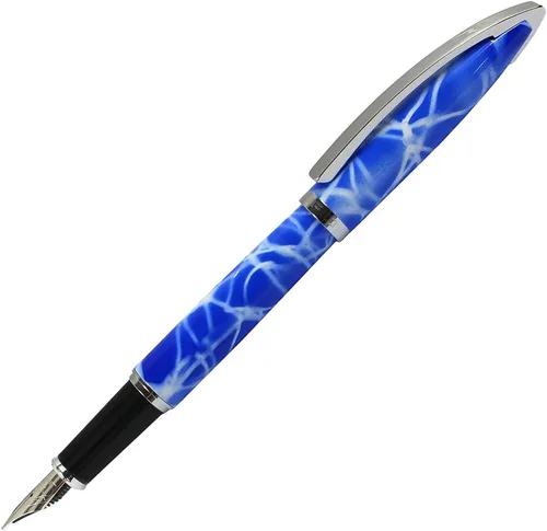 Vista 8 de XIAOYU Jinhao - Pluma estilográfica con convertidor de recarga de tinta, punta media, color azul