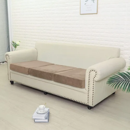 Vista 2 de Jonuiony Funda universal para sofá resistente al desgaste, fundas de terciopelo elástico para cojín separado para sofá, fundas de sofá en forma de L