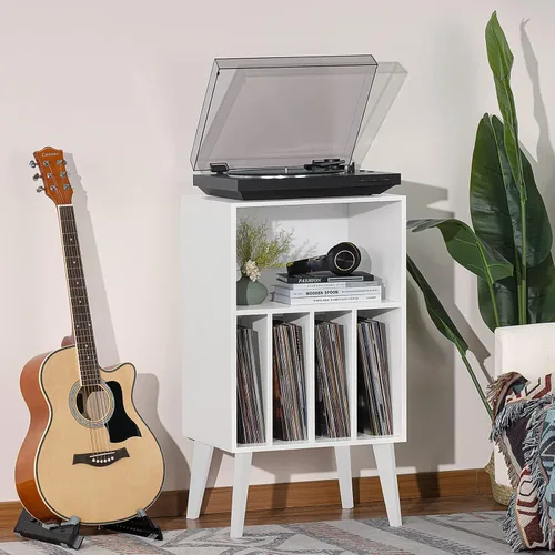 Vista 24 de Lerliuo - Soporte para tocadiscos, soporte para tocadiscos negro con capacidad para hasta 160 álbumes